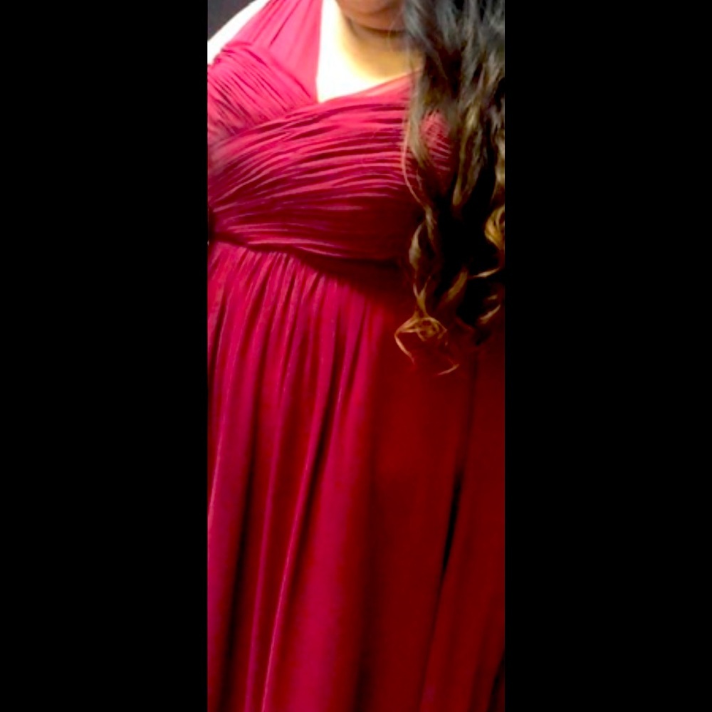 Burgundy Plus size dress